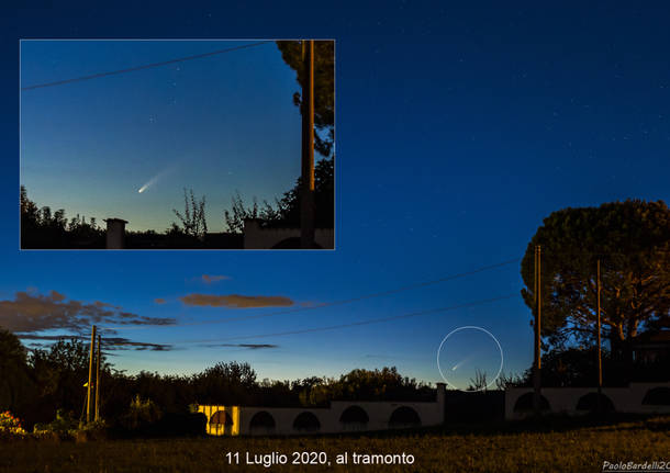 immagini cometa neowise . foto del GAT
