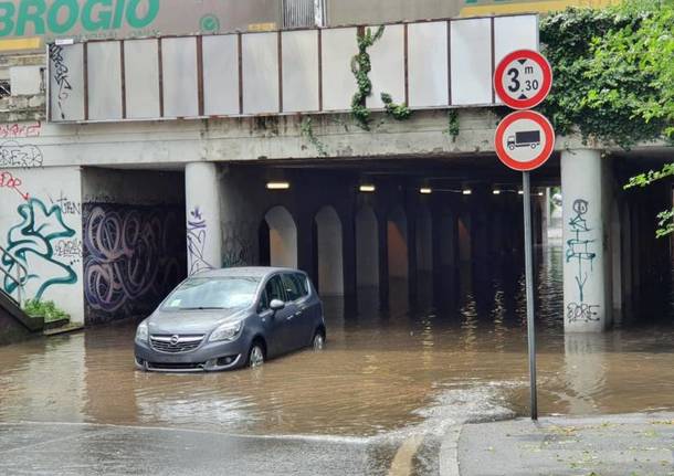 Maltempo tra Gallarate e Castellanza