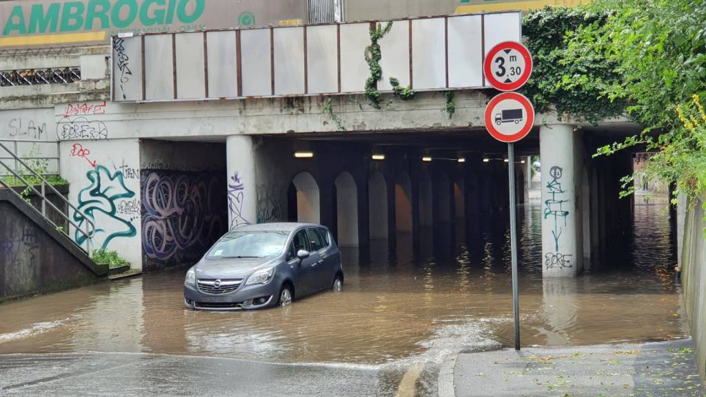 Maltempo tra Gallarate e Castellanza