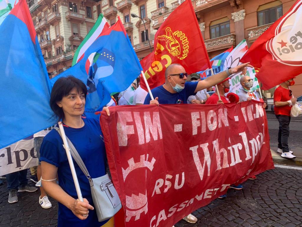 Manifestazione Whirlpool a Napoli