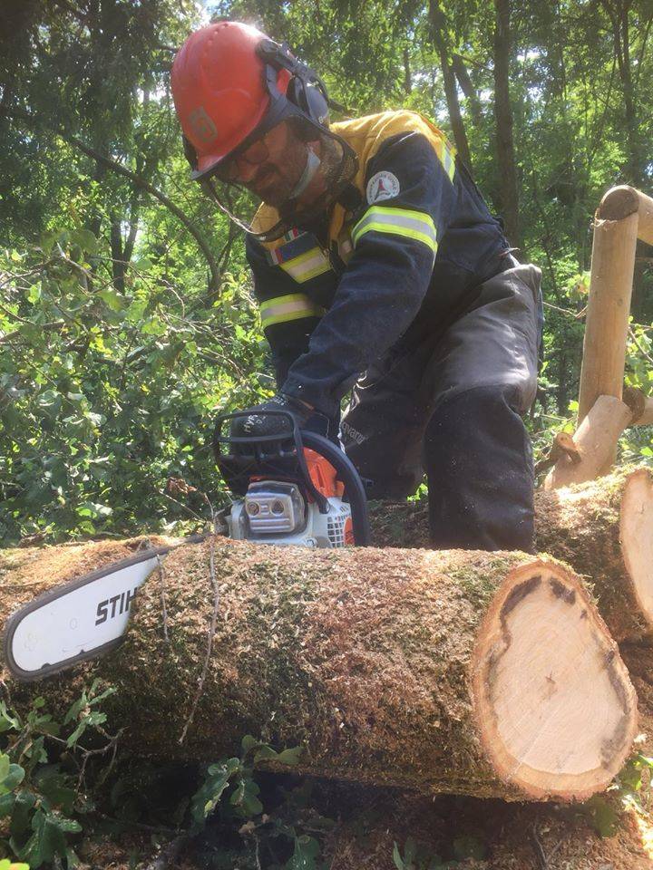 Parco delle Groane: volontari al lavoro per liberare i sentieri dagli alberi abbattuti dal nubifragio