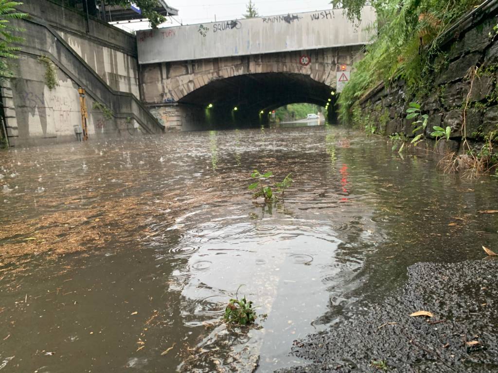 Sottopassi allagati a Busto Arsizio