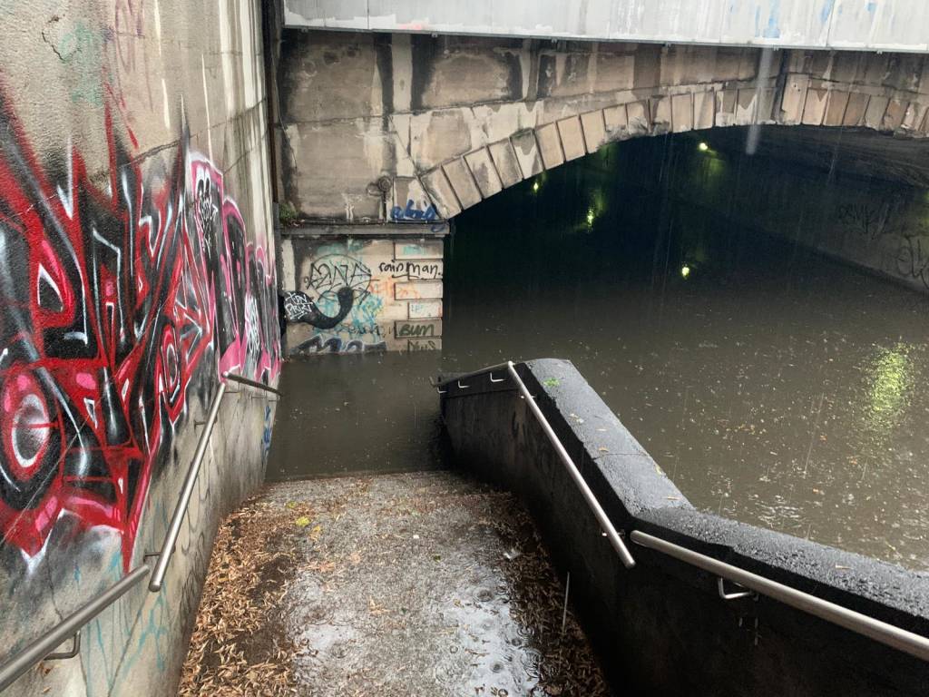 Sottopassi allagati a Busto Arsizio