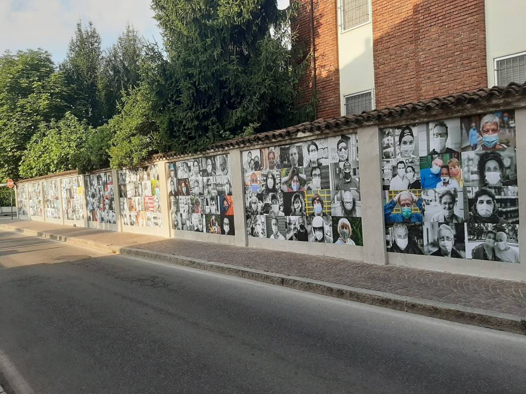 Una mostra sul Covid in stile street art: volti e mascherine sui muri delle vie di Garbagnate