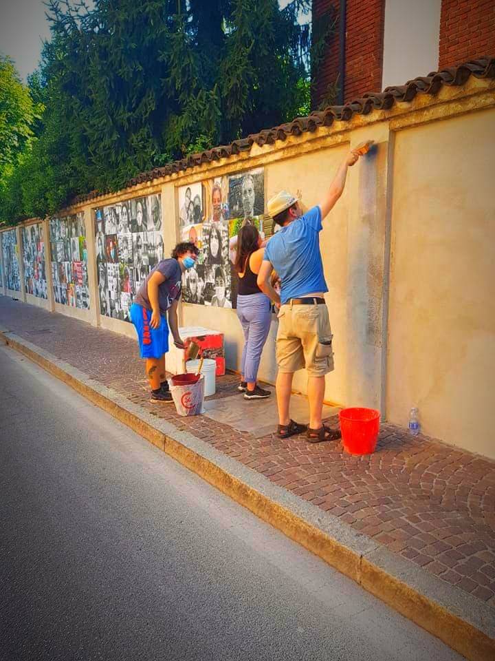 Una mostra sul Covid in stile street art: volti e mascherine sui muri delle vie di Garbagnate