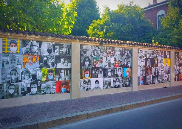 Una mostra sul Covid in stile street art: volti e mascherine sui muri delle vie di Garbagnate