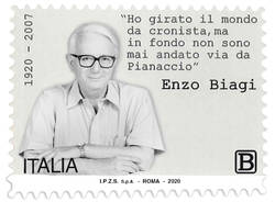 francobollo commemorativo enzo biagi