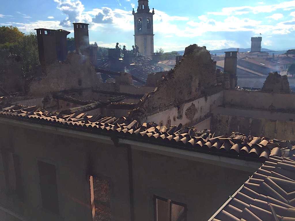 Incendio in villa a Bodio Lomnago