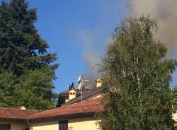 Incendio tetto a Bodio Lomnago