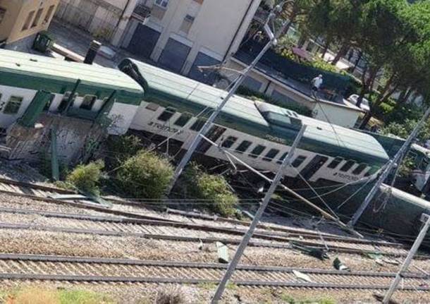 Treno deragliato Carnate Usmate