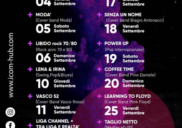 A settembre ritorna la musica live da iComHub