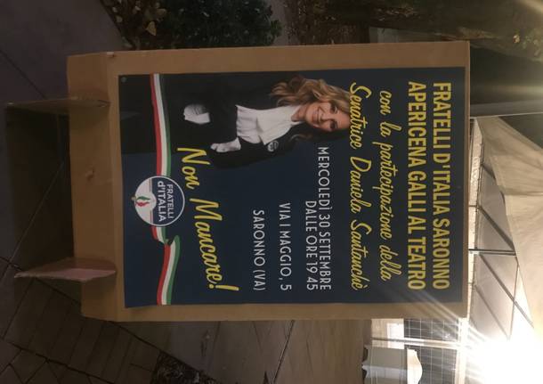 Daniela Santanché a Saronno per sostenere Alessandro Fagioli