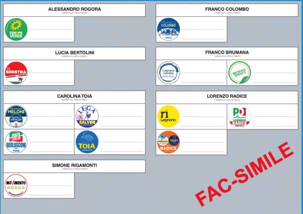 Fac simile elezioni Legnano