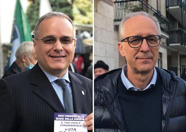 Fagioli e Airoldi, campagna elettorale al mercato