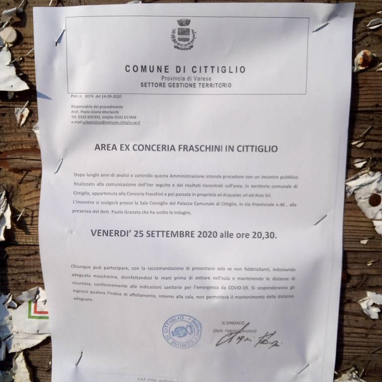L'esondazione del Boesio all'altezza della conceria Fraschini di Brenta
