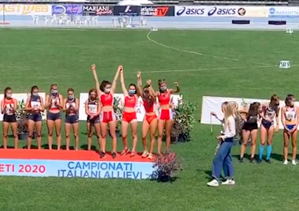 nuova atletica varese terzo posto staffetta allieve rieti