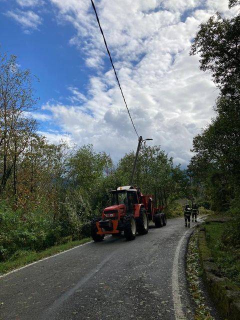 Alberi caduti, strada chiusa tra Brissago Valtravaglia e Roggiano