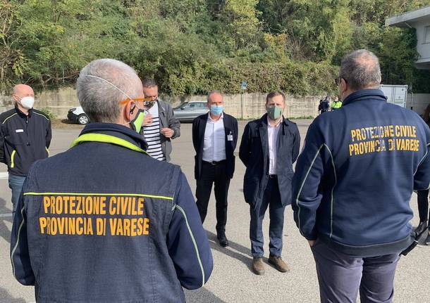 Emanuele Monti al punto tamponi delle Fontanelle