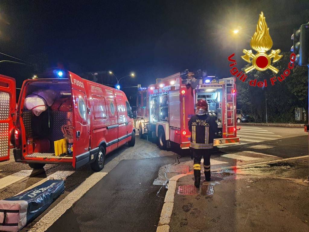 Incendio in Via Magenta a Varese 