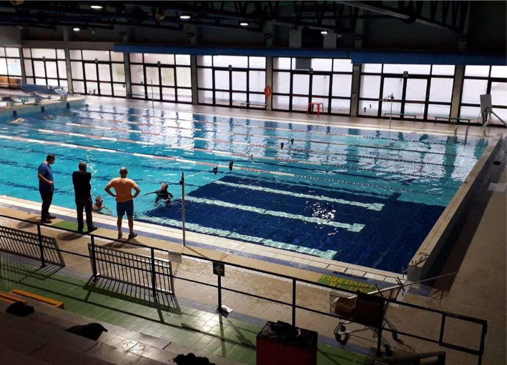 Piscina amovibile alla piscina di Legnano