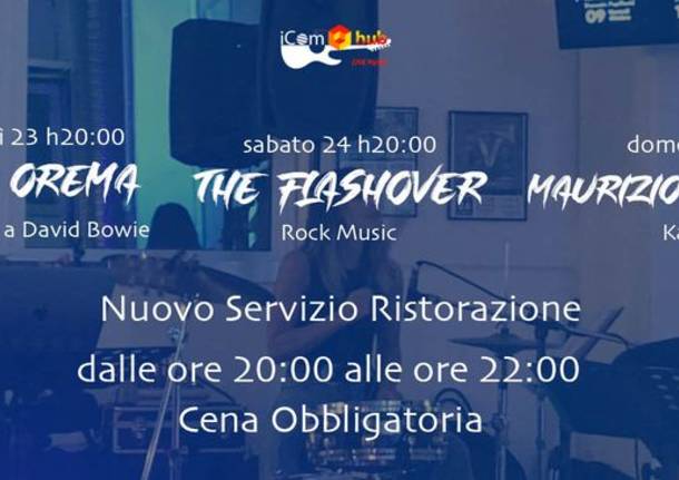 Tributo a David Bowie, musica rock e cena da iComHub a Turate