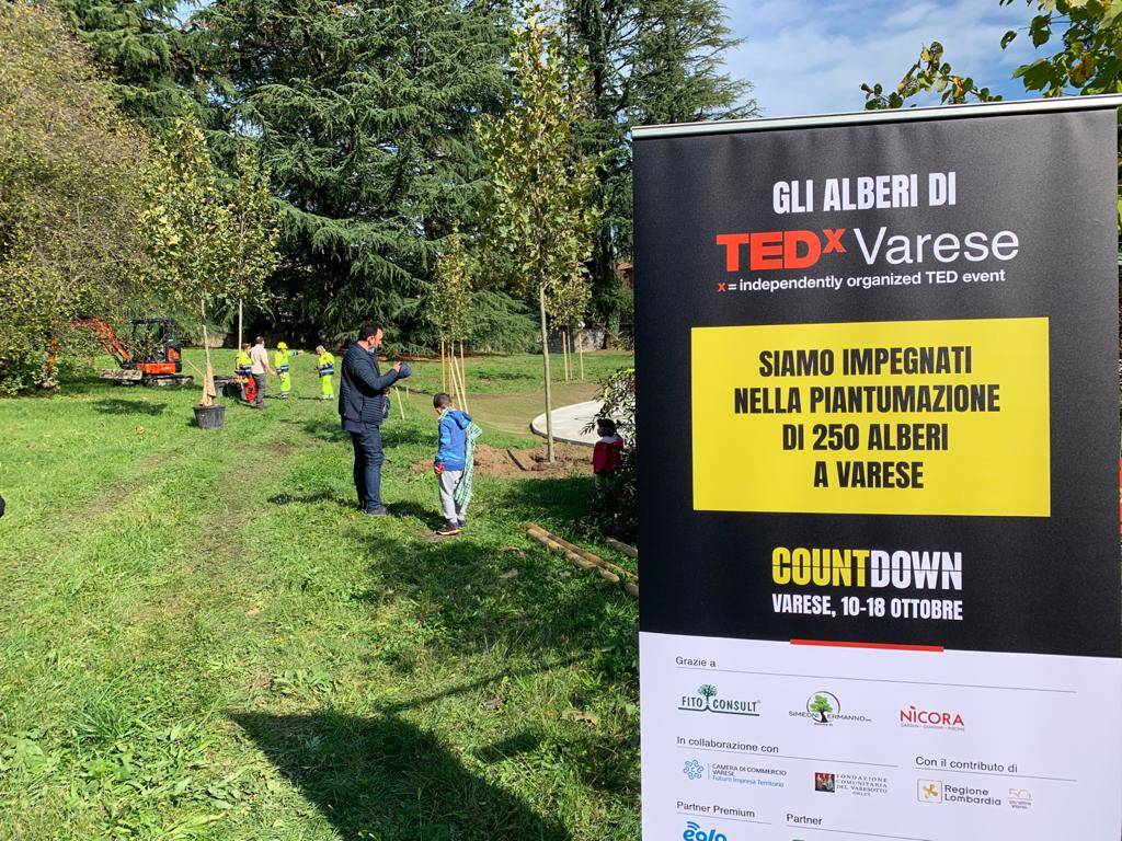 villa mylius piantumazione platani tedx varese 2020