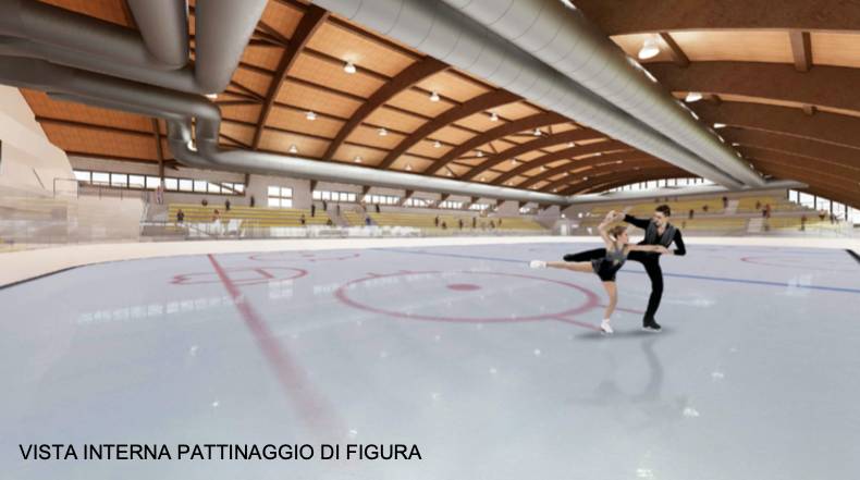 Come sarà il nuovo palaghiaccio - i rendering del progetto definitivo