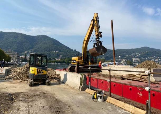 Como - cantiere paratie mobili lago