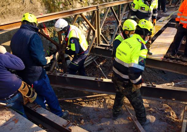 Smontato il ponte Bailey a Curiglia