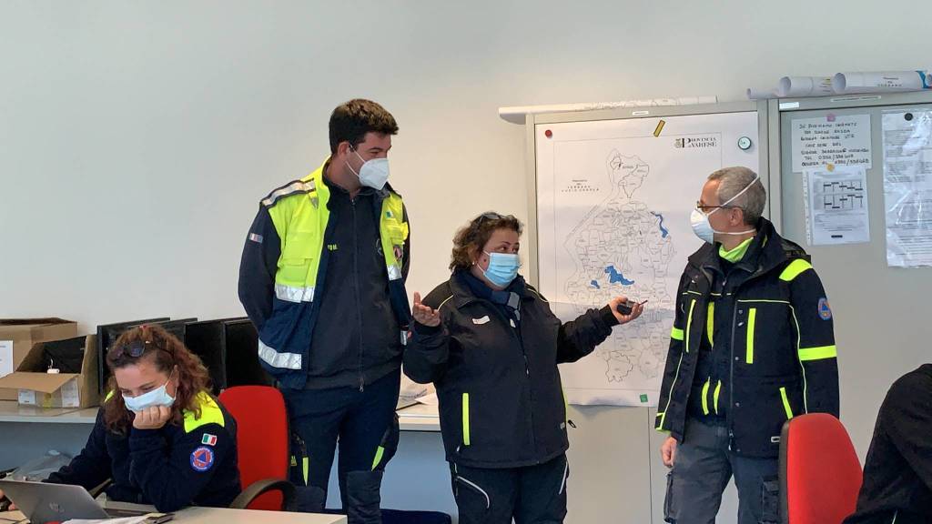 Il punto tamponi della protezione civile alle Fontanelle- Visita di Pietro Foroni