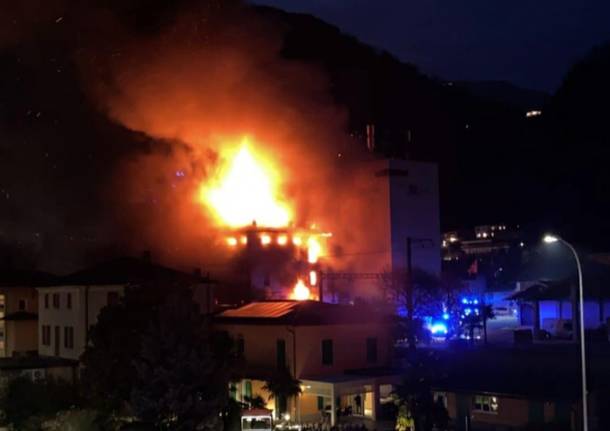 incendio mulino maroggia - foto facebook