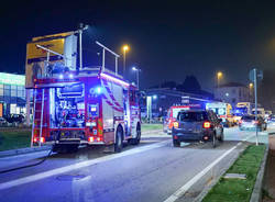 Incidente tra un'auto e una moto a Olgiate Olona