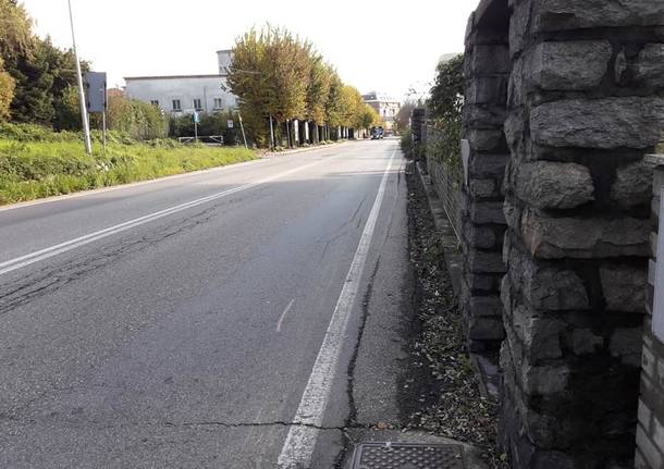 Marcapiede e pista ciclabile in viale Belforte