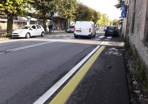 Marcapiede e pista ciclabile in viale Belforte