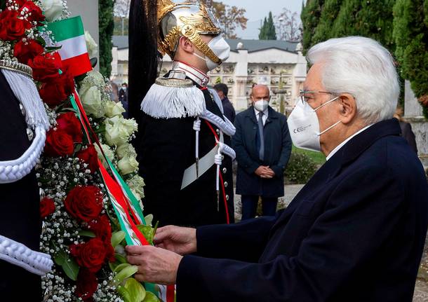 Mattarella in visita al cimitero di Castegnato