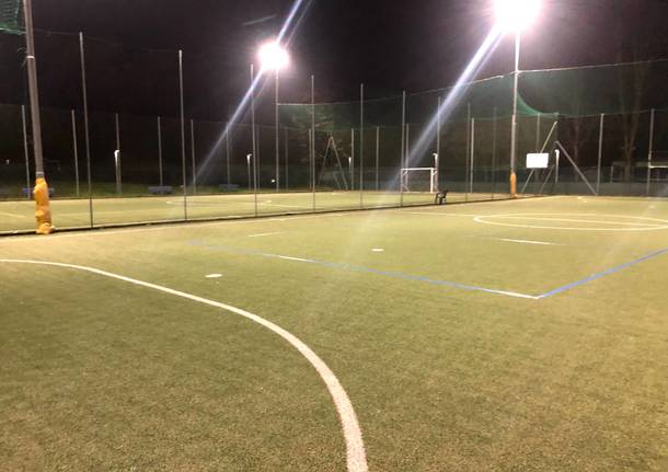 Nuova illuminazione a led per il centro sportivo di via Melzi a Rescaldina