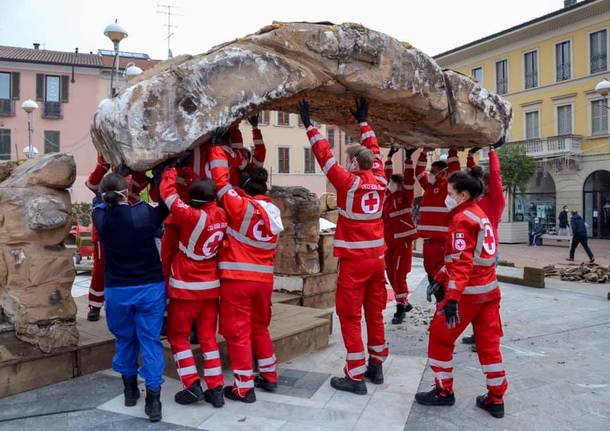 L’allestimento del Presepe a Busto Arsizio