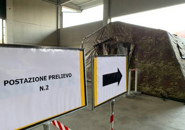 Parte l’area tamponi drive in di Cassano Valcuvia