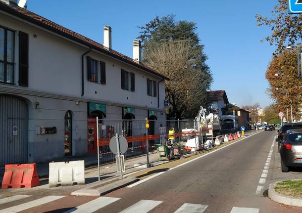 Saronno, procedono i lavori in via Varese