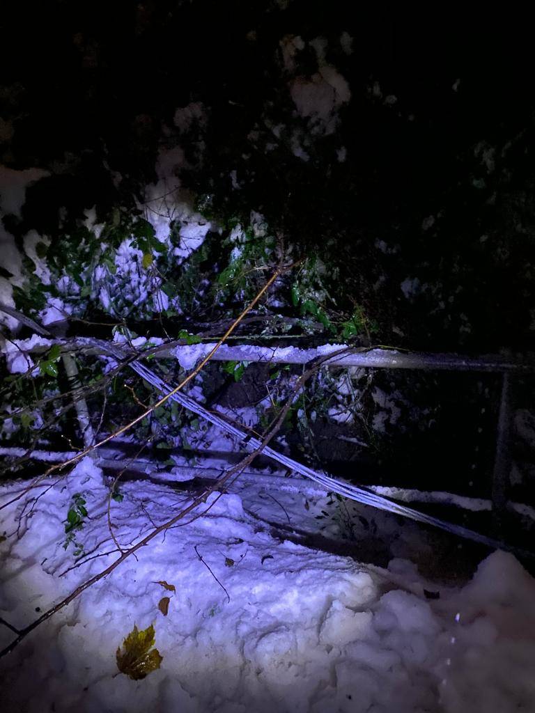 Bregazzana senza luce per la neve