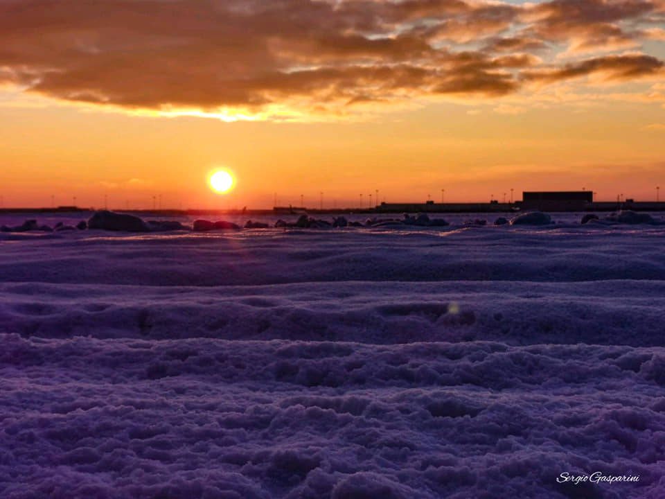 La neve e il tramonto