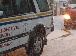 Gli interventi della Prociv Legnano per la nevicata