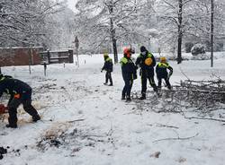 Gli interventi della Prociv Legnano per la nevicata