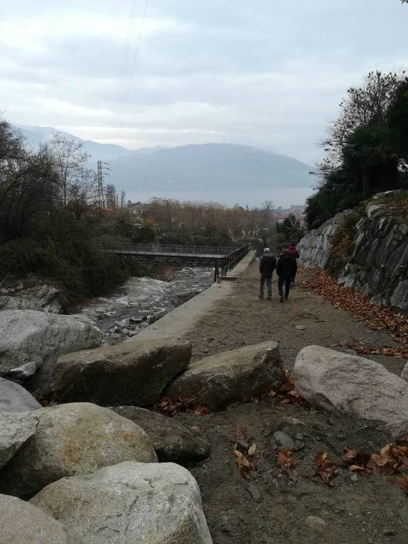 I lavori per l'esondazione del torrente Selva Spessa a Baveno