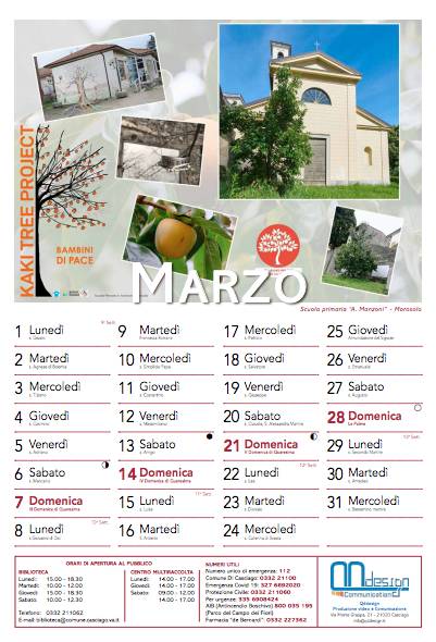 Il calendario 2021 di Casciago