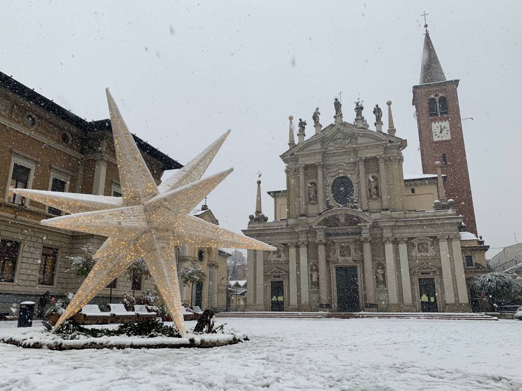 Il fascino della neve a Busto Arsizio