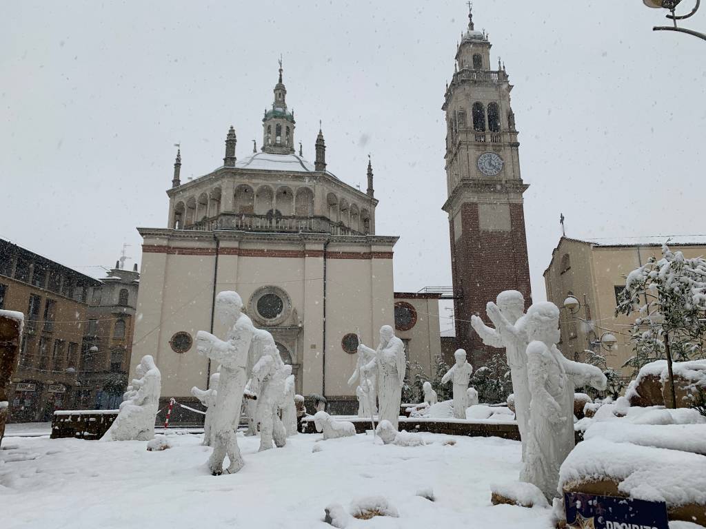 Il fascino della neve a Busto Arsizio