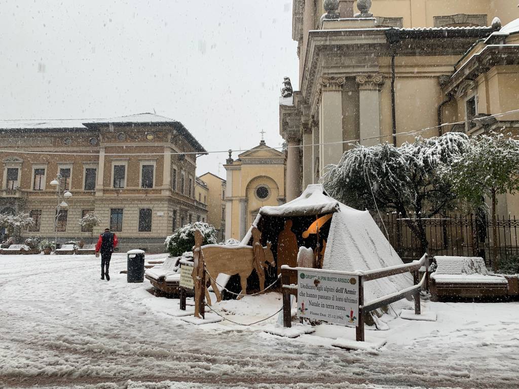 Il fascino della neve a Busto Arsizio