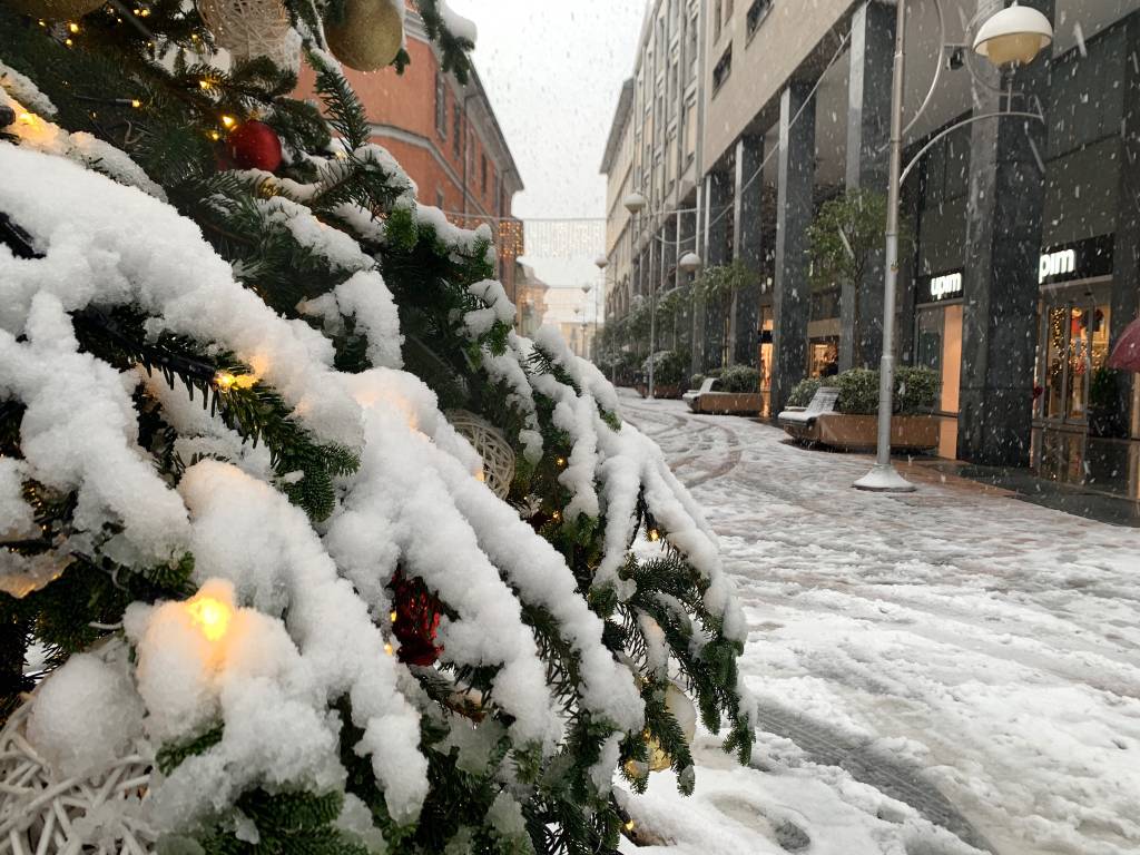 Il fascino della neve a Busto Arsizio