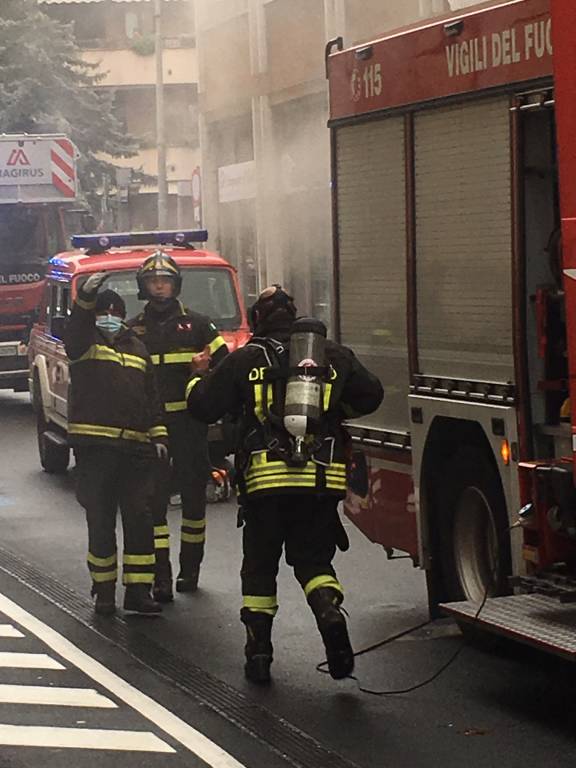 Incendio in via Ratti a Legnano